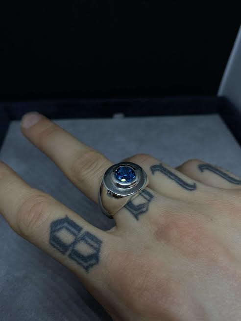 Silver and Topaz Signet Ring